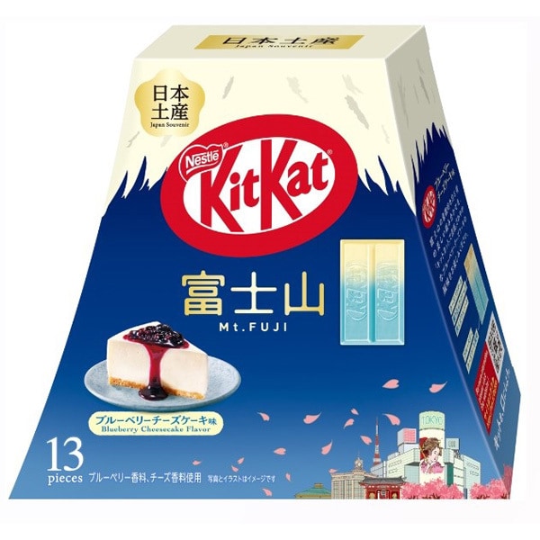 KitKat cheesecake aux myrtilles (spécial Mont Fuji)